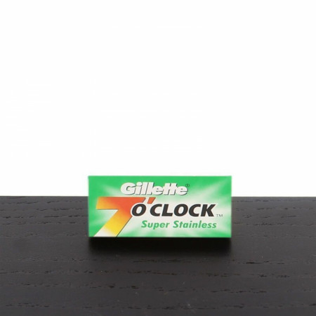 Gillette 7 O'Clock Super Stainless Double Edge Razor Blades, Green (5 Blades)